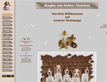 Tablet Screenshot of beagle-vom-swister-tuermchen.de